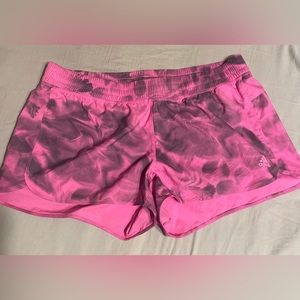 Adidas Aeroready womens running shorts size large in pink/black